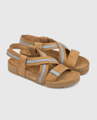 Sandalo con plateau ROSS-005 blu