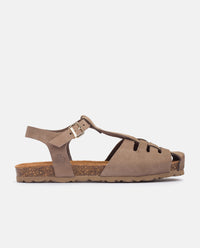 Flache Sandale VILLA-180 braun