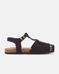 Flache Sandale VILLA-180 schwarz