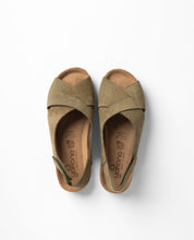 Sandale plate VILLA-175 vert