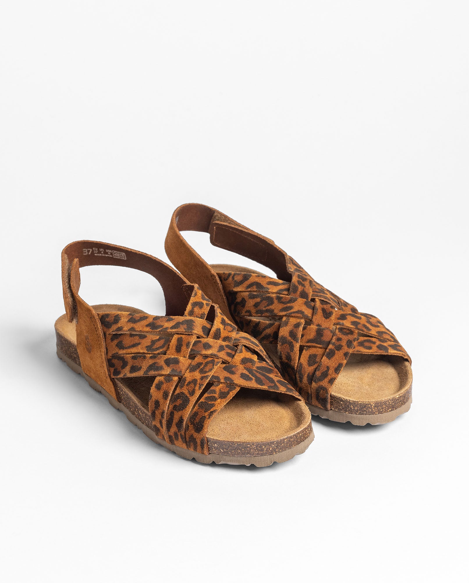 Sandale plate VILLA-251 léopard