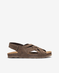 Sandale plate VILLA-251 marron