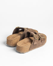 Platform sandal WIWI-003 dark brown
