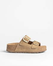 Sandalia plataforma WIWI-003 marrón claro