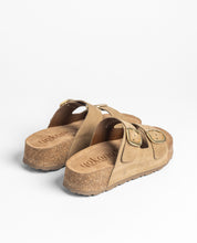 Sandalia plataforma WIWI-003 marrón claro