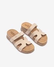 Platform sandal WIWI-125 beige