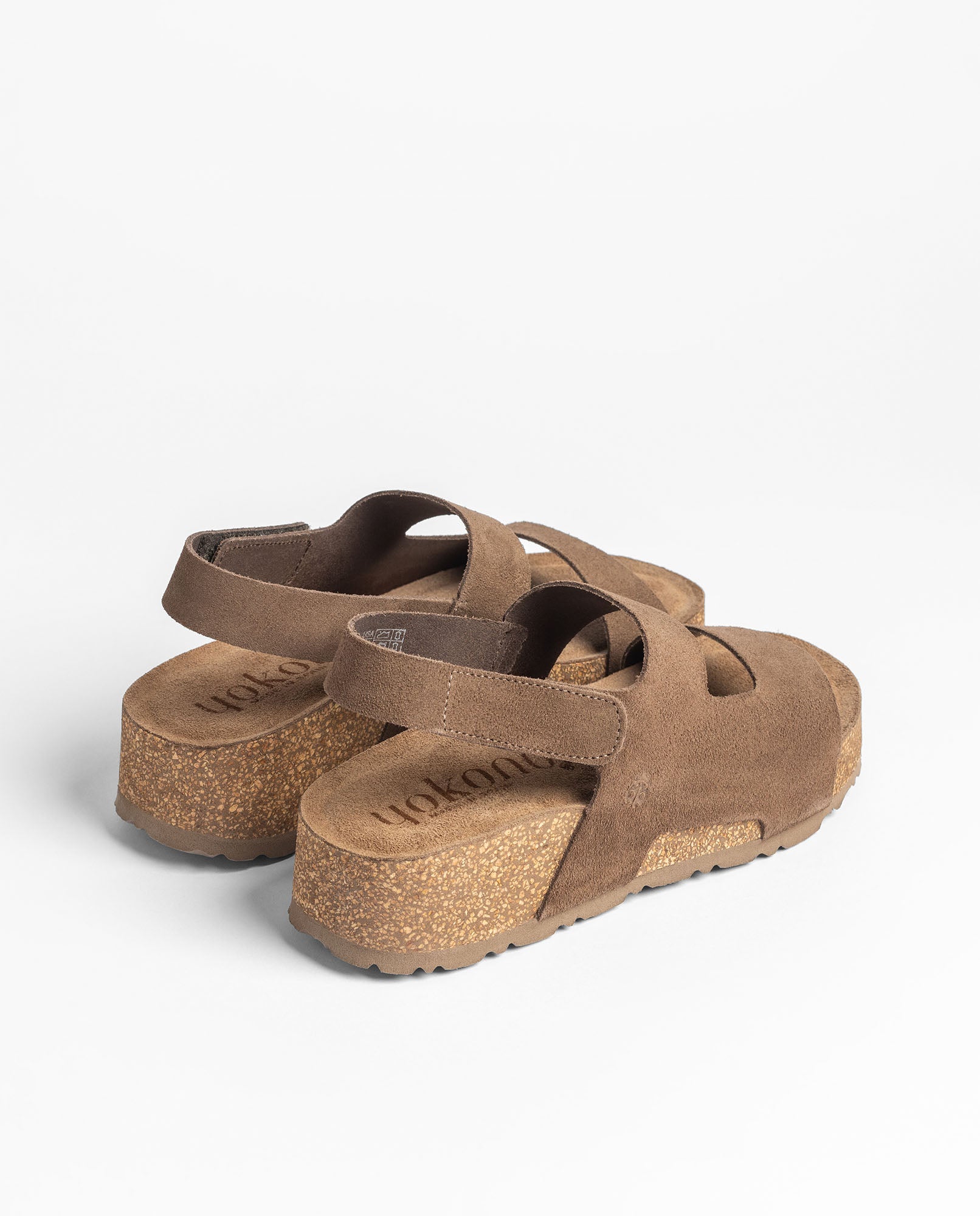 Sandalia plataforma WIWI-261 marrón oscuro