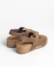 Sandalia plataforma WIWI-261 marrón oscuro