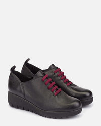 Chaussure compensée noire ATHENS-022