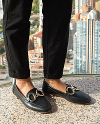 Flat shoe REGINA-001 black