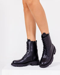 Bottine plate ELZE-003 noir