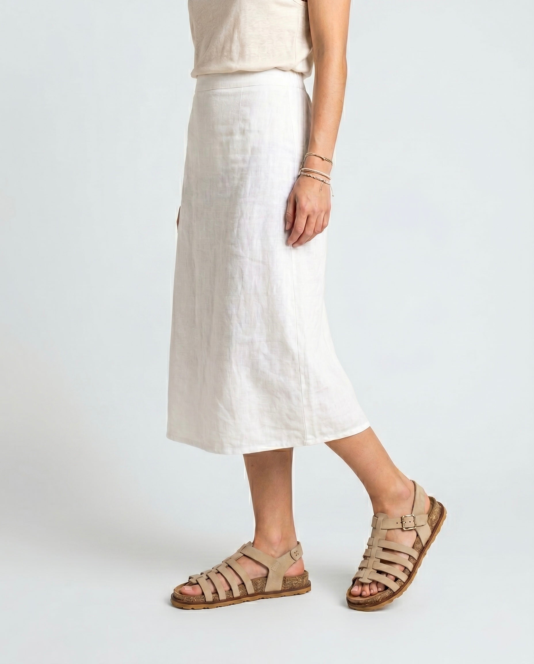 Flache Sandale BOLUS-107 beige