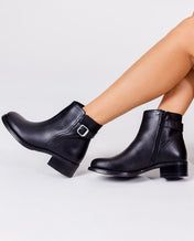 Flat ankle boot MONS-007 black