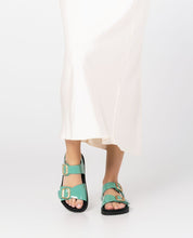 Sandale plate Morena 002 verte