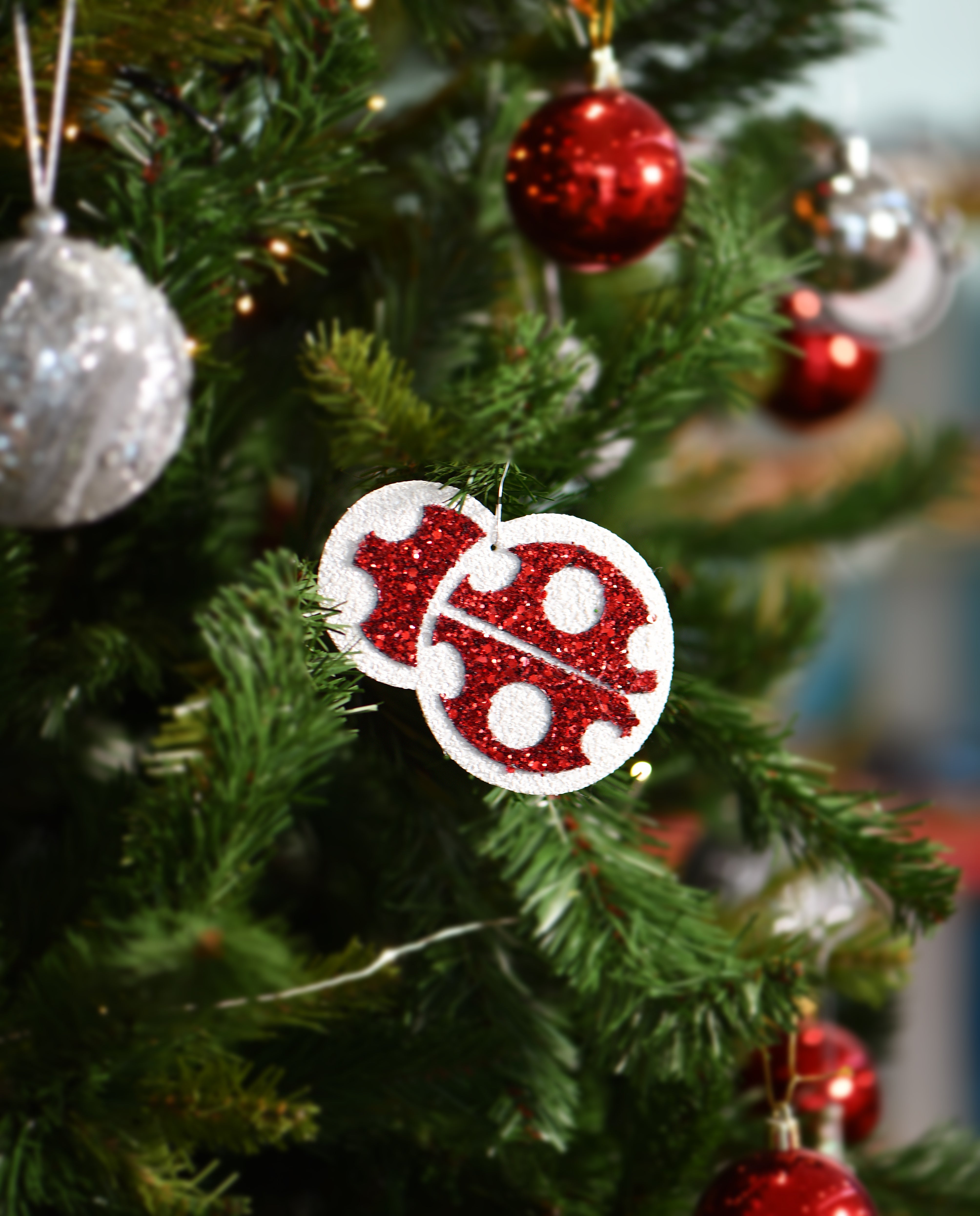 Christmas decoration White and Red